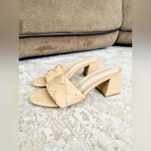 Maurices Khloe Square Toe Woven Chunky Block Heel Mule size 8 - Picture 1 of 7